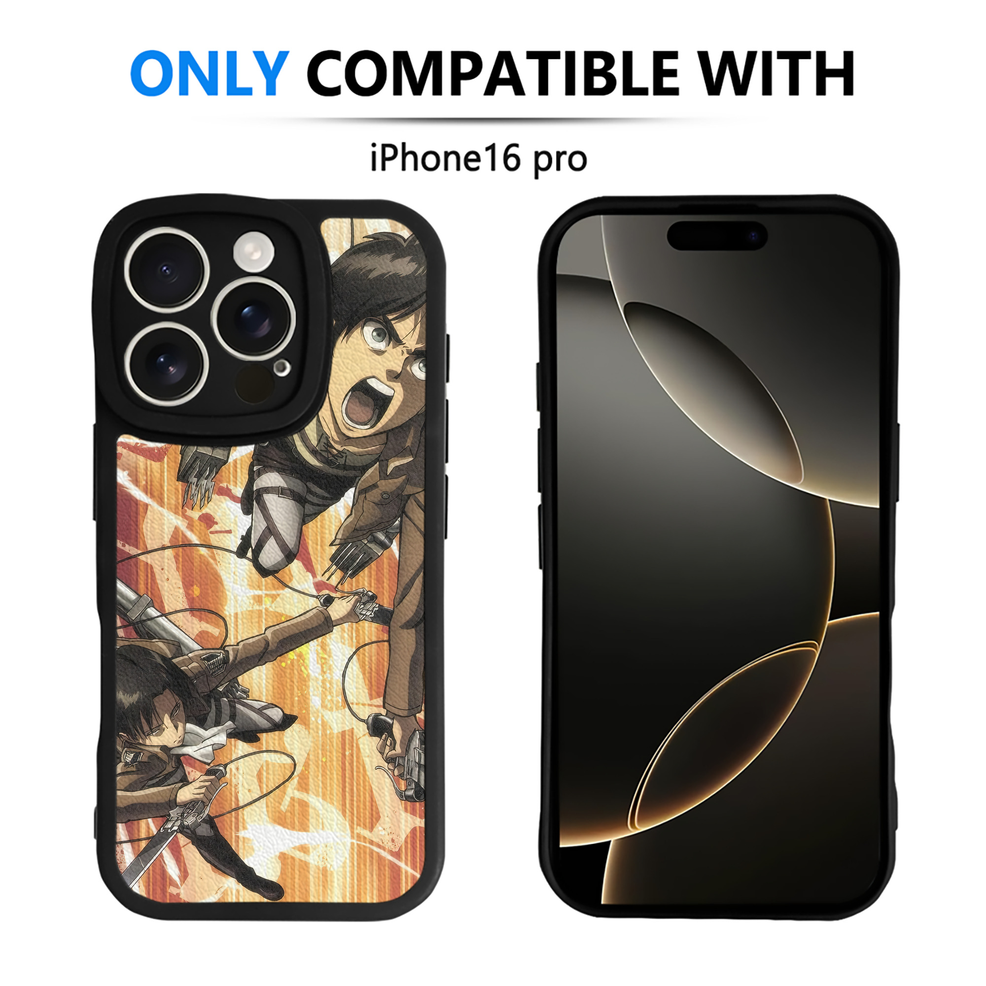 （画像用） 進撃の巨人 Attack on Titan 【iPhone 16シリーズ対応】シリコンスマホケース（レザー調） 材質：シリコン